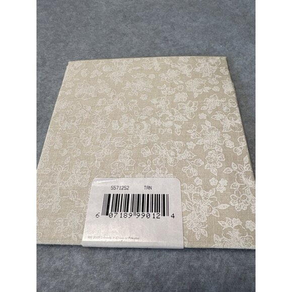 Fabric Quarters Cotton Tan Floral Print 18" x 21" Quilting Craft Fabric - Picture 3 of 4